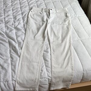 St. John's Bay Classic White Straight-Leg Pants